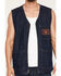 Image #3 - Dickies X Harley Davidson Men's Dark Wash Zip-Up Denim Vest, Dark Wash, hi-res