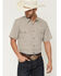 Image #1 - Gibson Trading Co Men's Sedona Tile Geo Print Short Sleeve Snap Western Shirt - Tall, Brown, hi-res