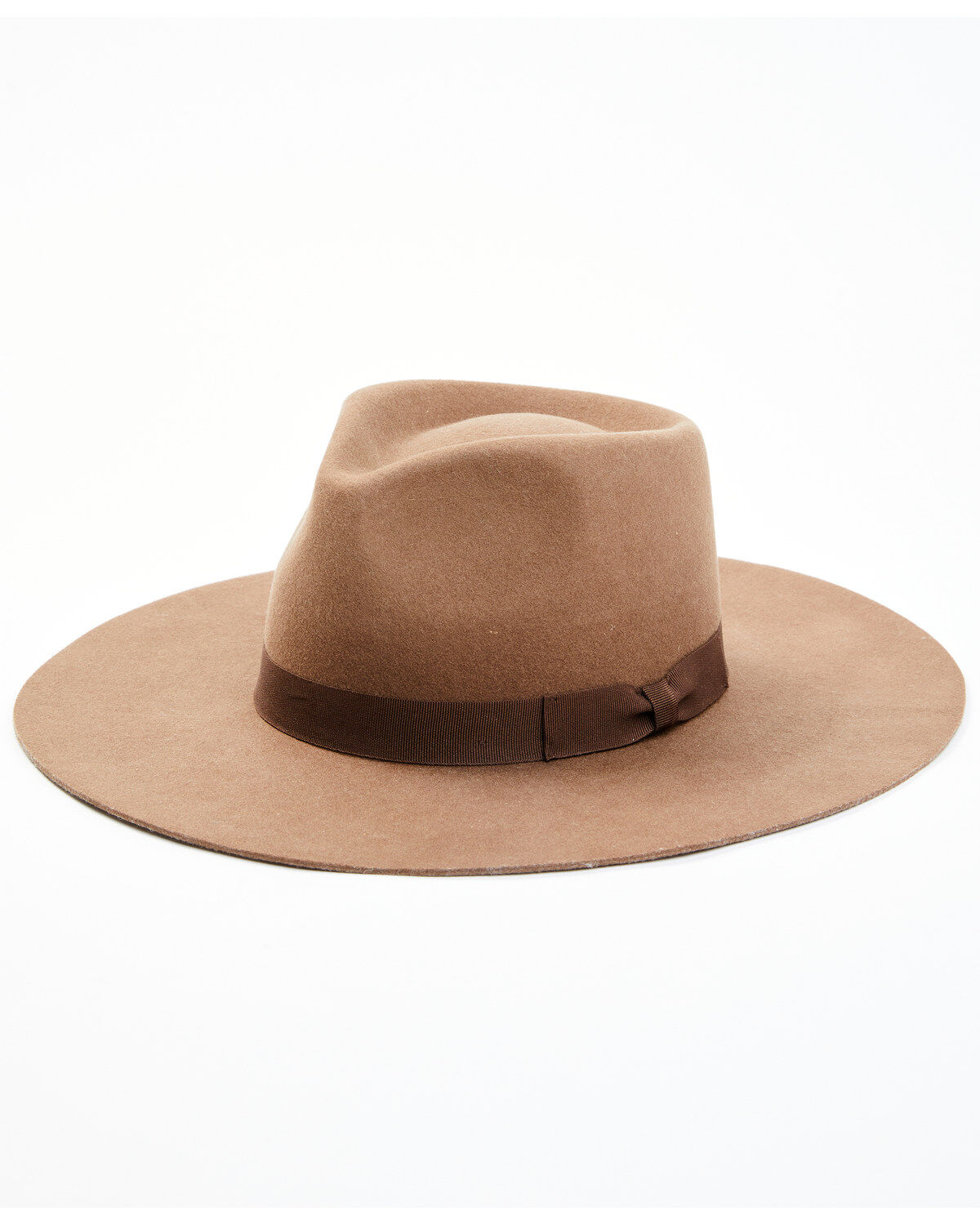 Image #1 - Shyanne Women's Brown Grosgrain Bow Stiff Brim Wool Felt Western Hat , Brown, hi-res