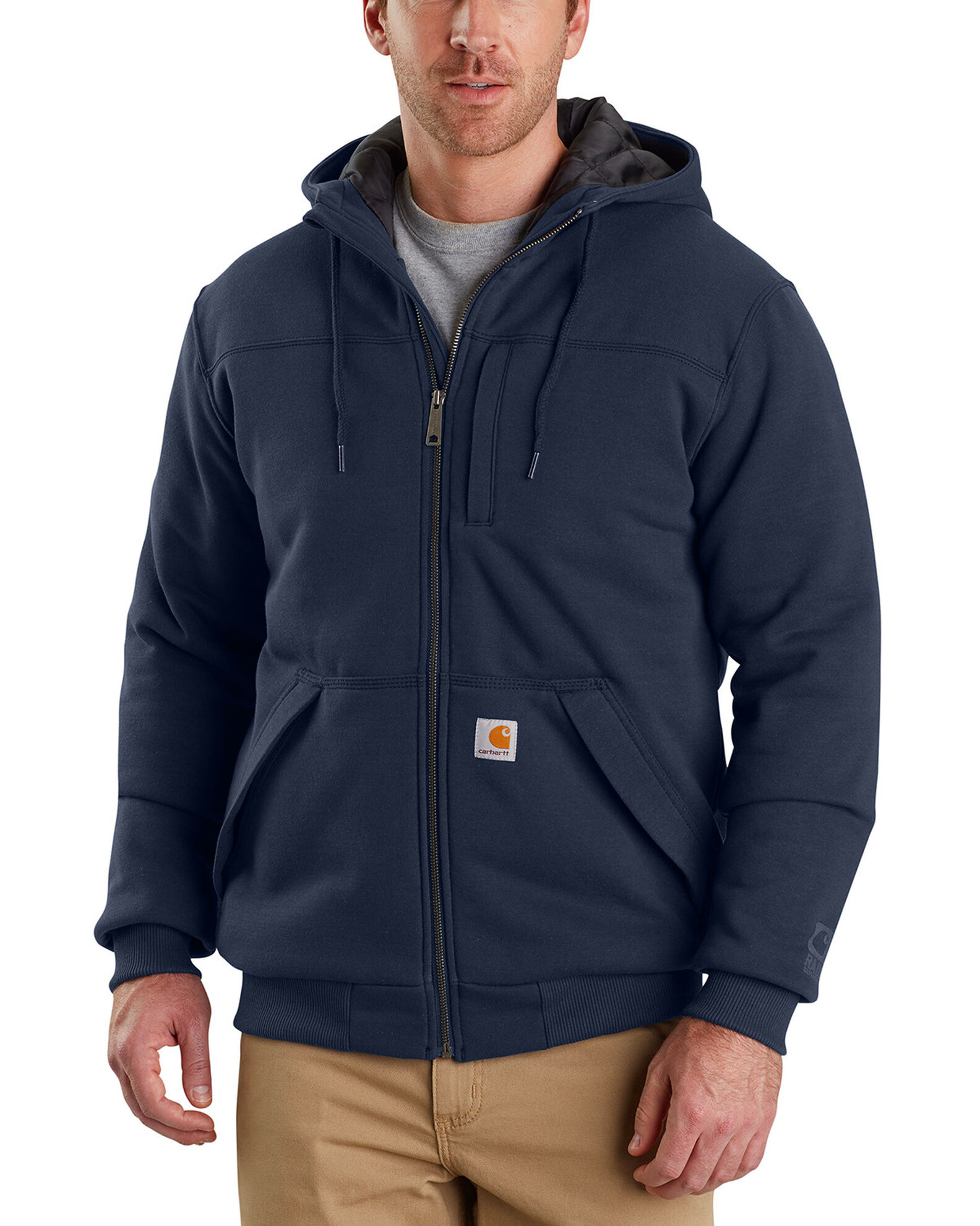Product Name Carhartt Men s Rain Defender Rockland Quilt Lined Hooded Work Sweatshirt Big Tall