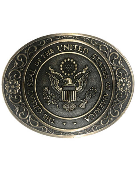 Cody James Men's The Great Seal Of The USA Buckle, Bronze, hi-res