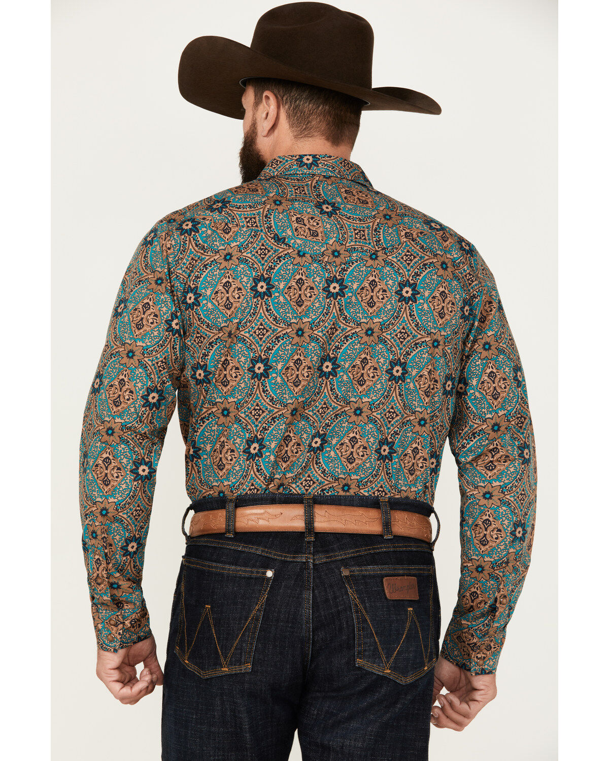 Product Name:  Gibson Trading Co Men's Vagabond Medallion Print Long Sleeve Snap Western Shirt