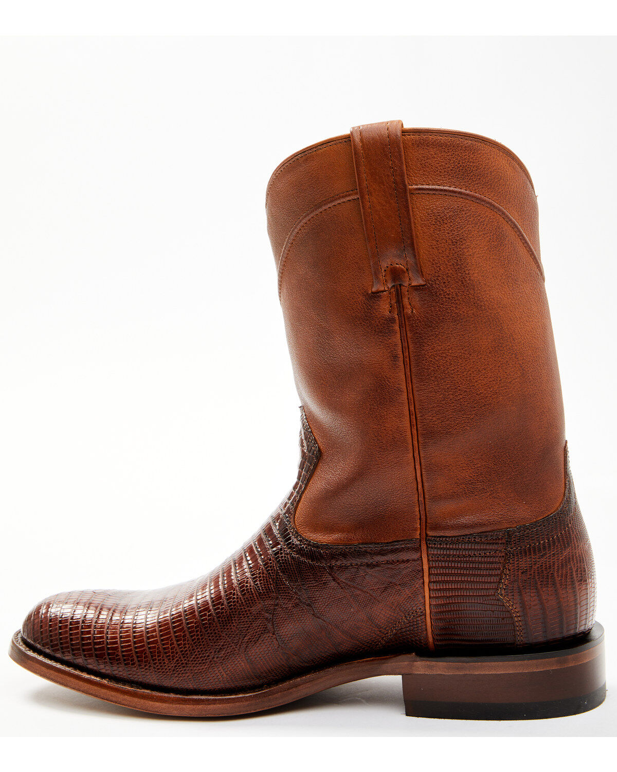 Image #3 - Cody James Black 1978® Men's Carmen Exotic Teju Lizard Roper Boots - Round Toe, Cognac, hi-res