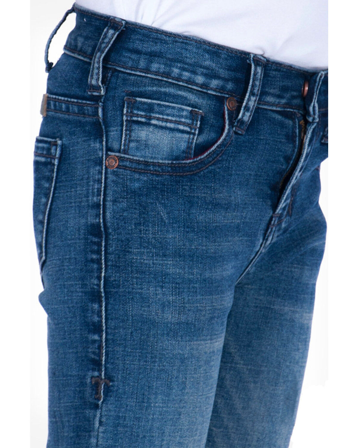Image #5 - Cowgirl Tuff Girls' Medium Trouser Jeans, Blue, hi-res