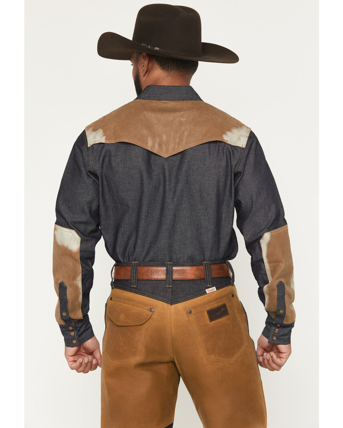 Image #4 - Wrangler X Filson Men's Adventure Long Sleeve Snap Western Shirt, Indigo, hi-res