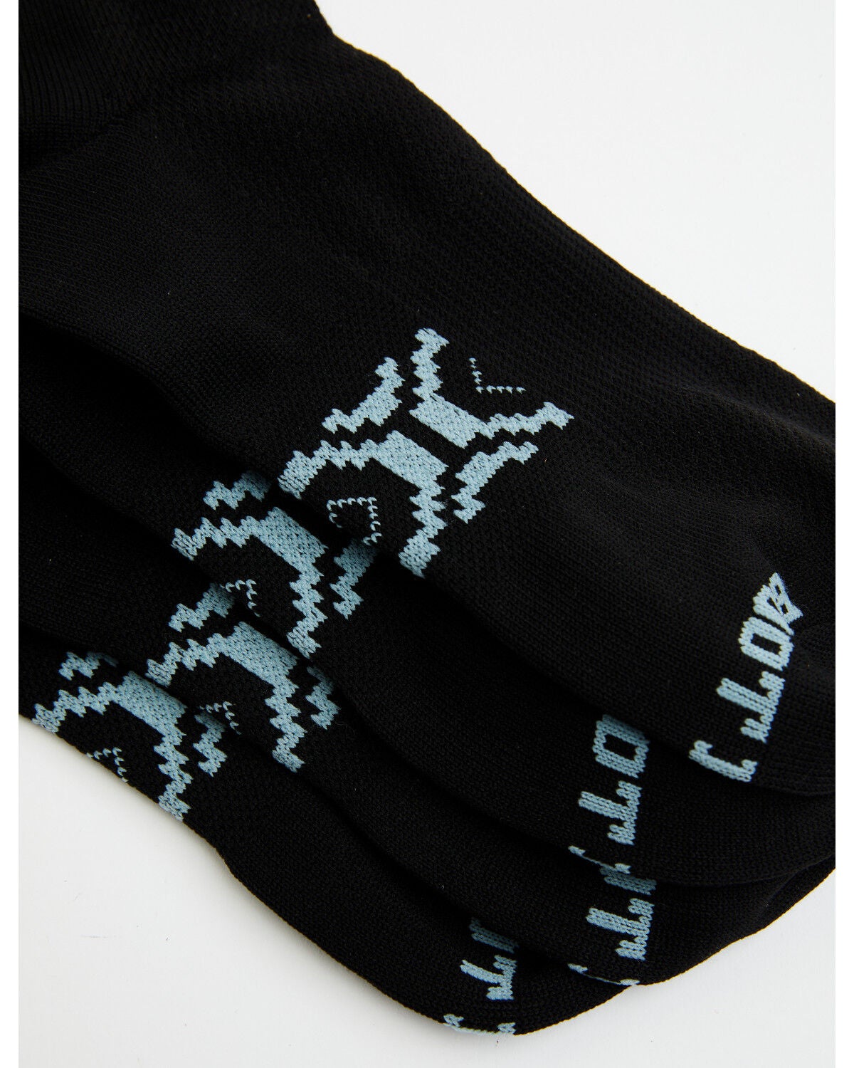Image #3 - Boot Barn Women's Ultra Light Over The Calf Socks - 2 Pack, Black, hi-res