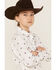 Image #2 - Ariat Girls' R.E.A.L Thunderbird Print Long Sleeve Stretch Snap Western Shirt, White, hi-res