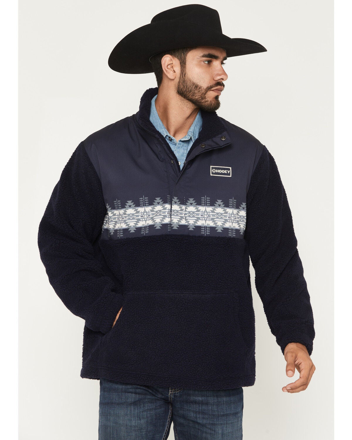 Hooey Men's Brecken Southwestern Sherpa Pullover | Boot Barn