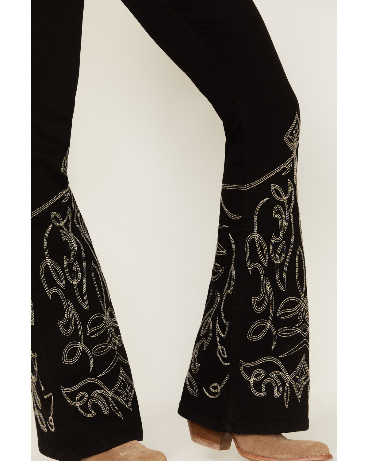 Image #2 - Idyllwind Women's Saddle Drive High Rise Bootcut Jeans, Black, hi-res