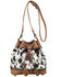 Image #1 - STS Ranchwear Women's Hair On Cowhide Bucket Bag, Black, hi-res
