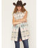 Image #1 - Cotton & Rye Women's Boot Barn Exclusive Studded Southwestern Print Long Vest, Ivory, hi-res