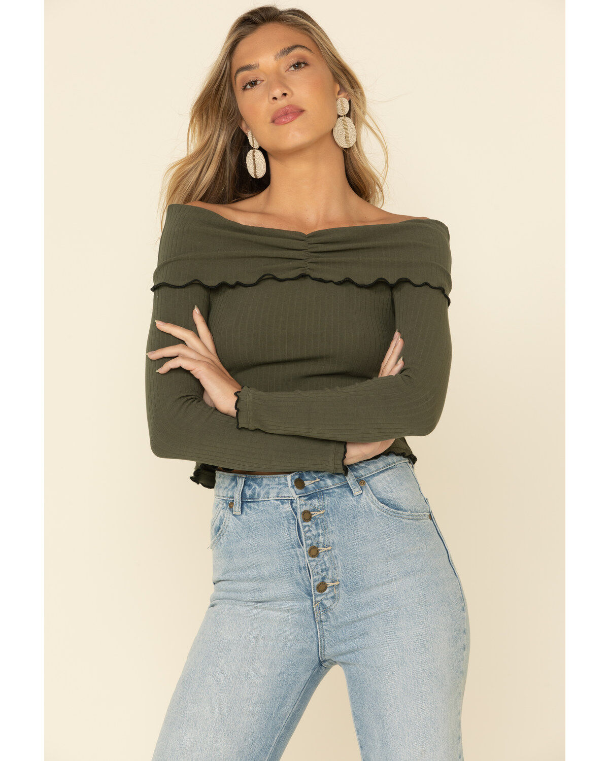 cold shoulder western tops