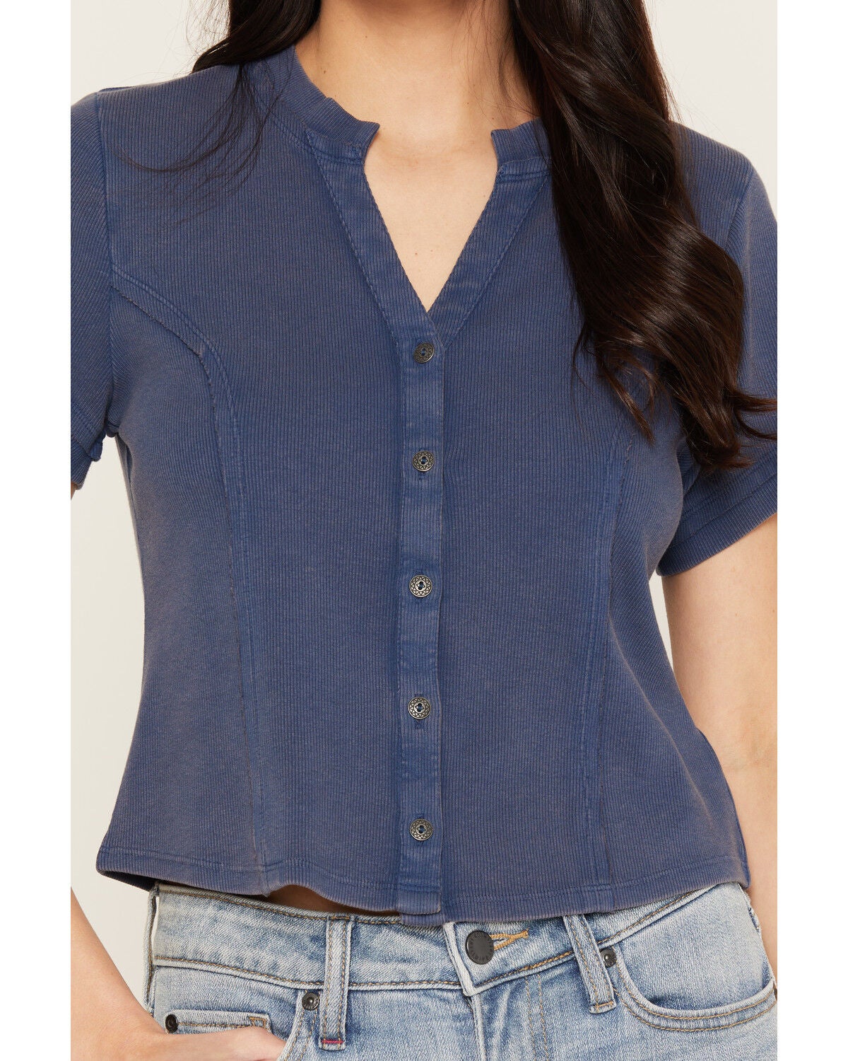Image #3 - Idyllwind Women's Frisco Button-Down Top, Navy, hi-res