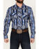 Image #3 - Rock & Roll Denim Men's Southwestern Striped Long Sleeve Pearl Snap Stretch Western Shirt, Blue, hi-res
