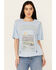 Image #1 - Cleo + Wolf Women's Ariette Short Sleeve Graphic Tee, Light Blue, hi-res