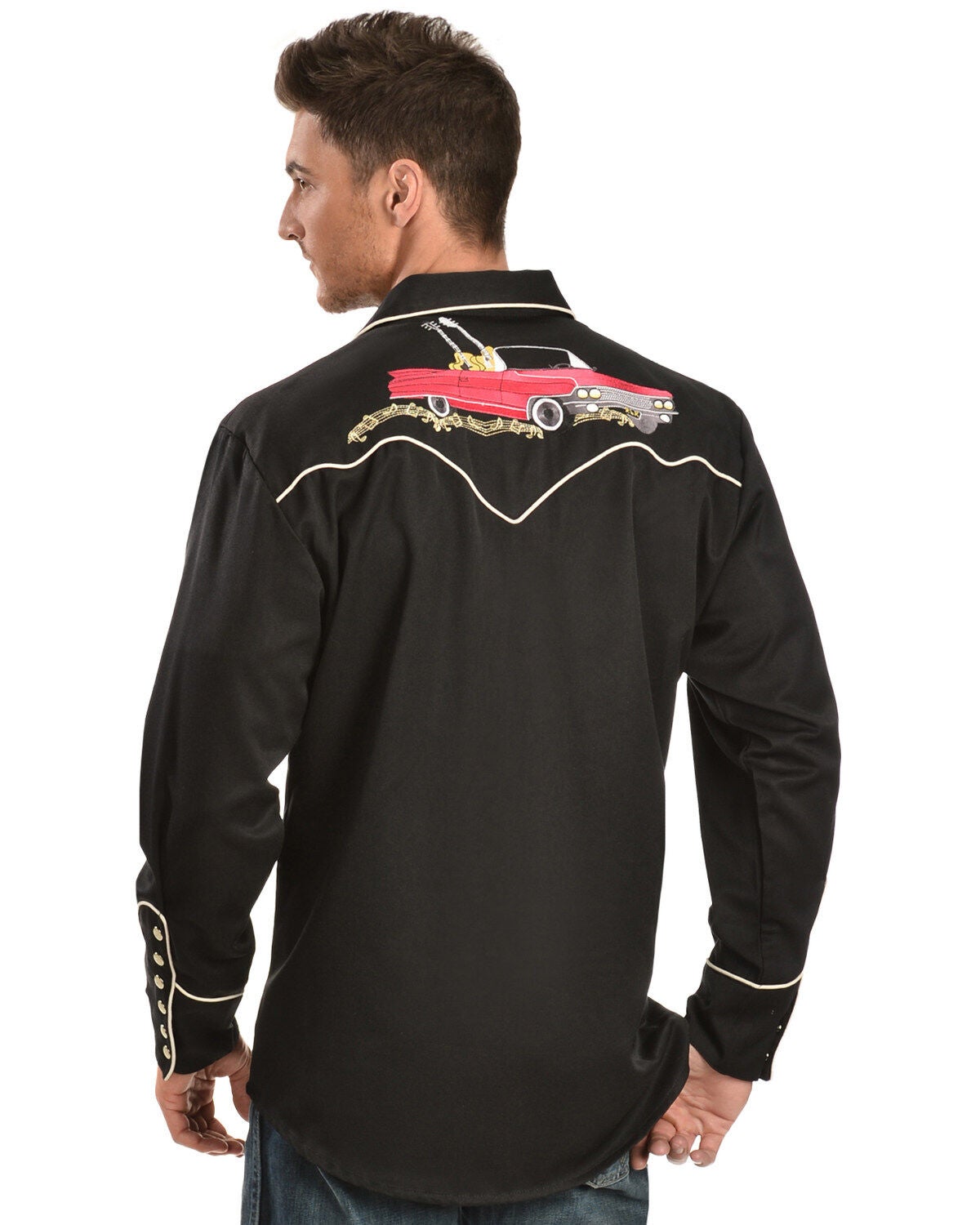 Scully Rock N Roll Guitar Embroidered 