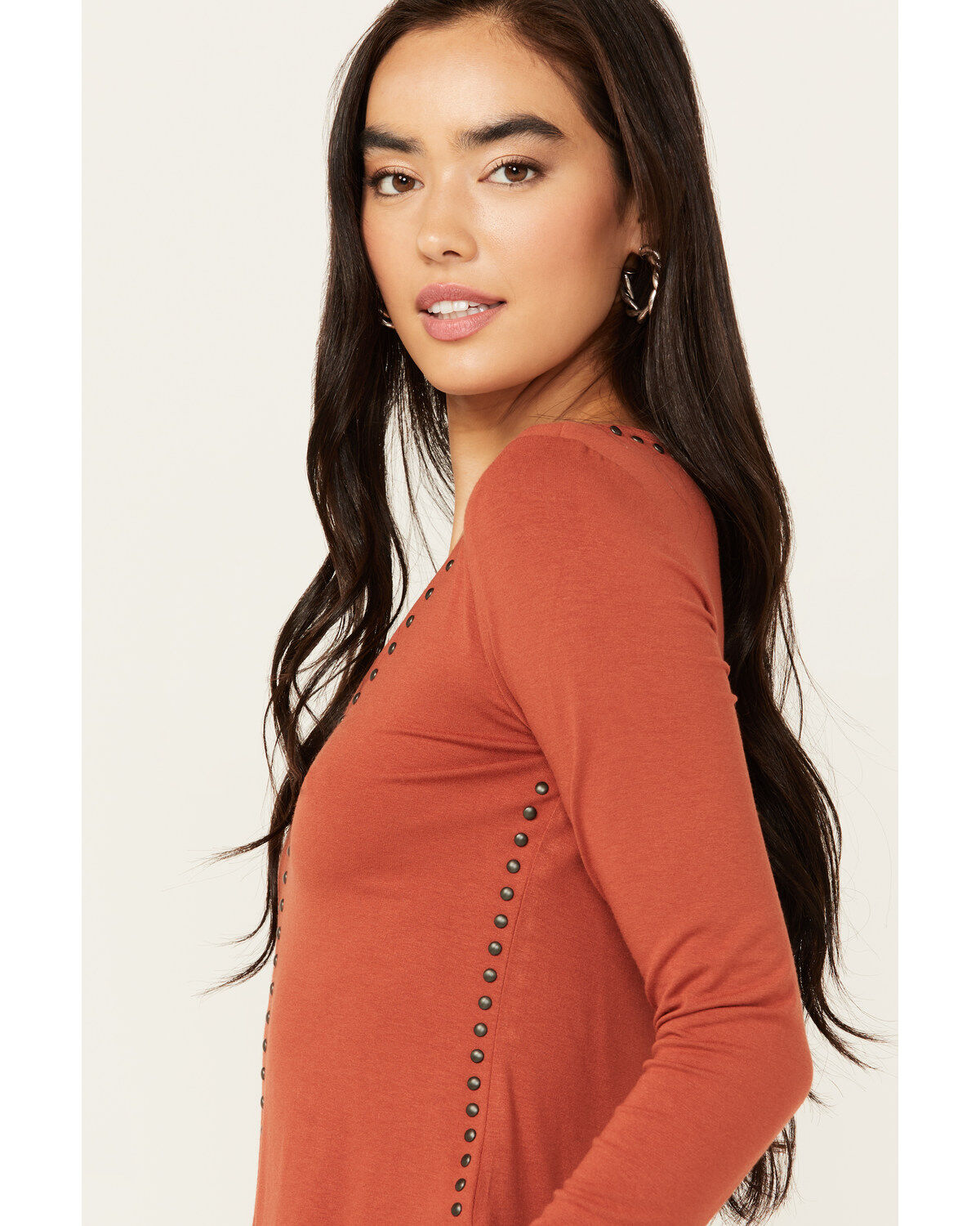 Image #2 - Idyllwind Women's Humble Long Sleeve Honky Tonk Top, Pecan, hi-res