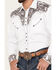 Scully Men's Embroidered Gunfighter Long Sleeve Snap Western Shirt, Steel, hi-res
