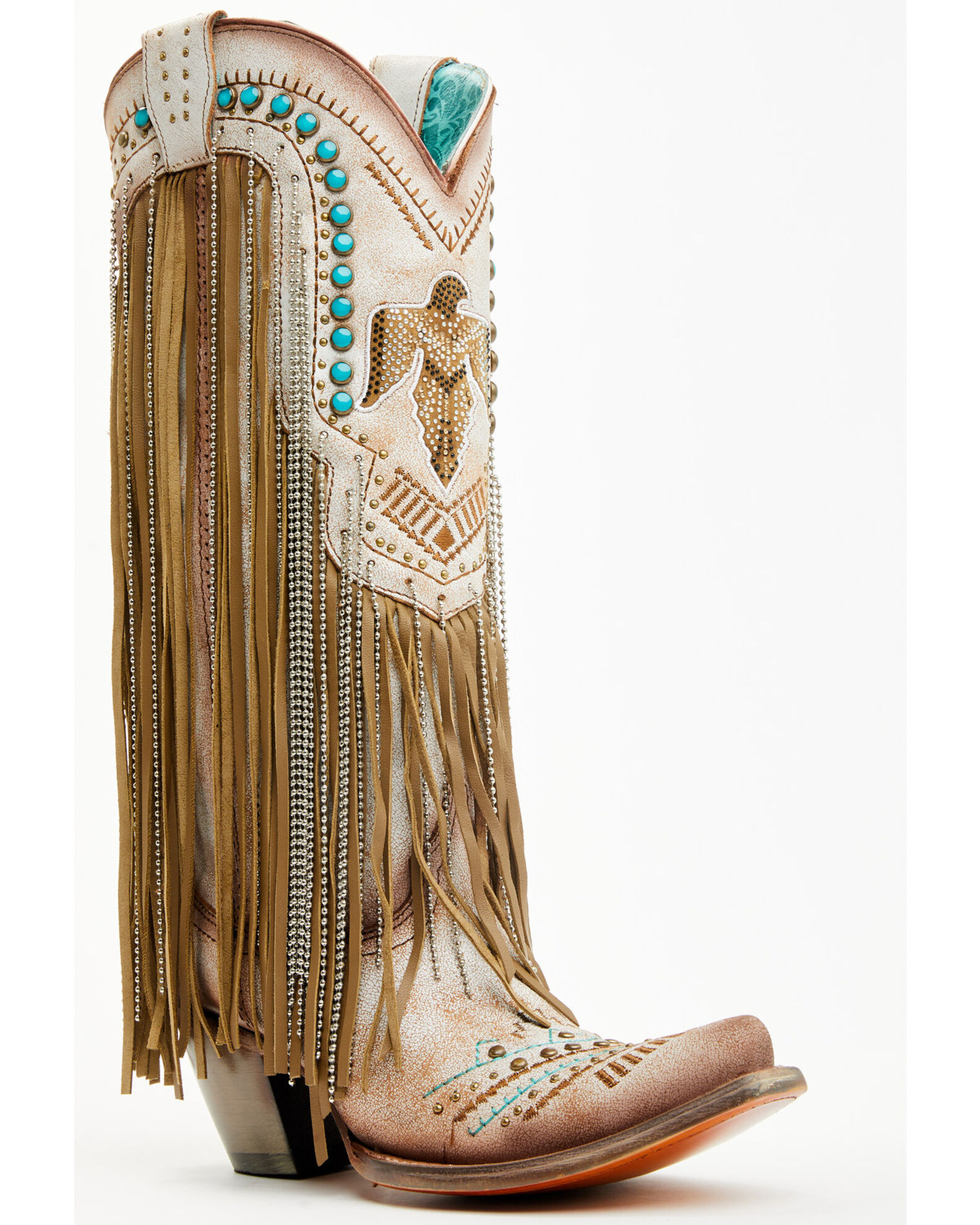 Womens fringe western boots store