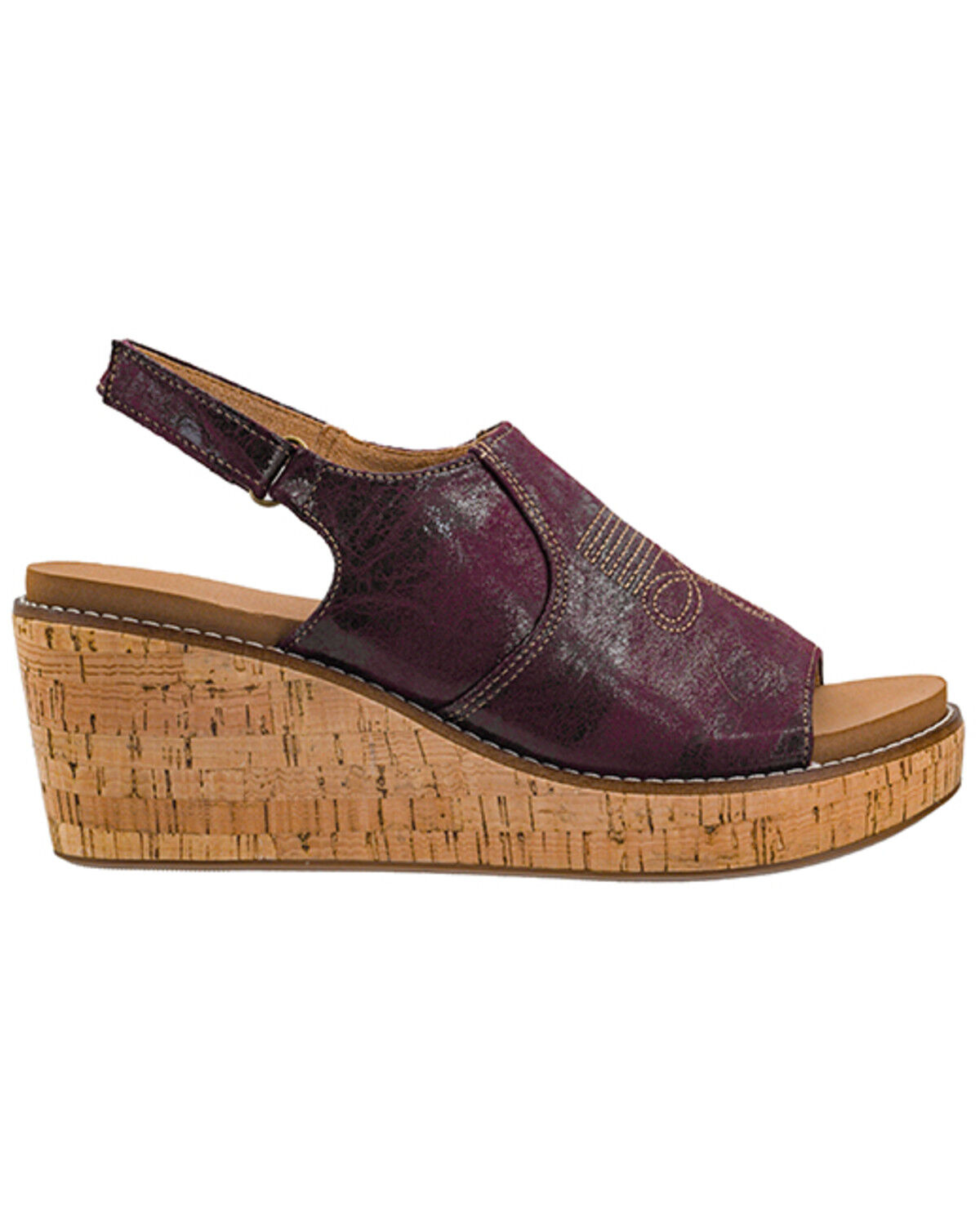 Image #2 - Corkys Women's Most Wanted Sandals, Burgundy, hi-res