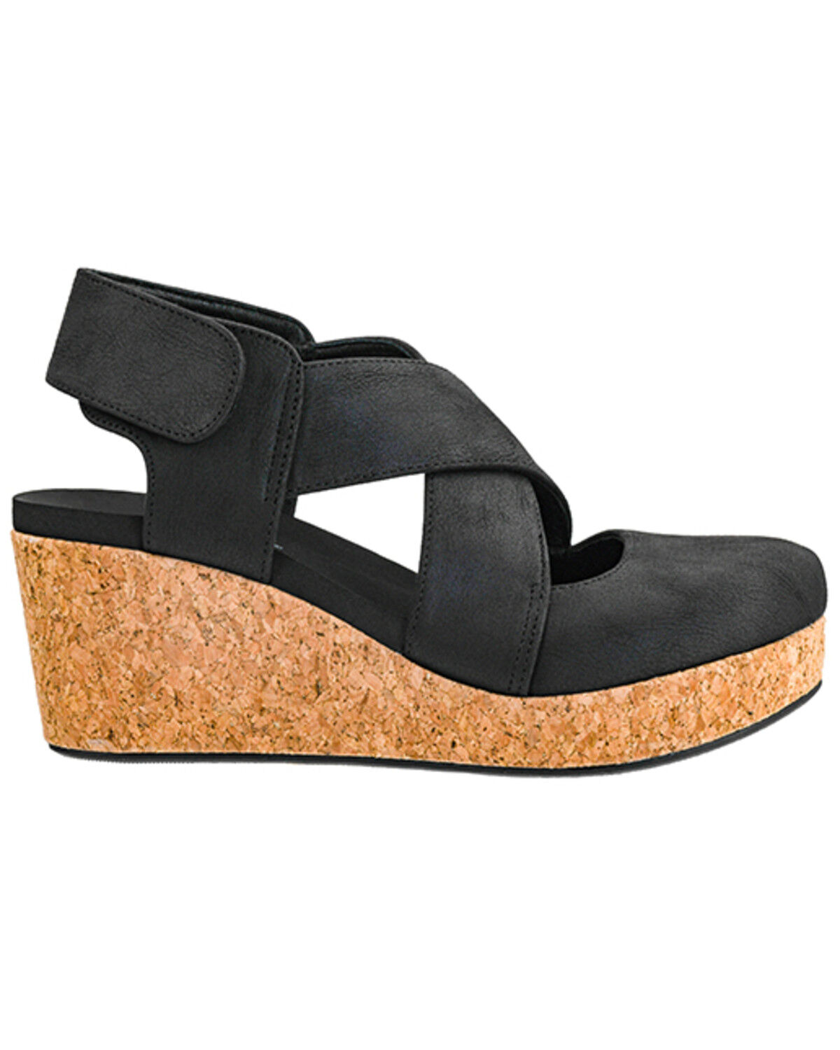 Image #2 - Corkys Women's Case Closed Wedge Shoes, Black, hi-res