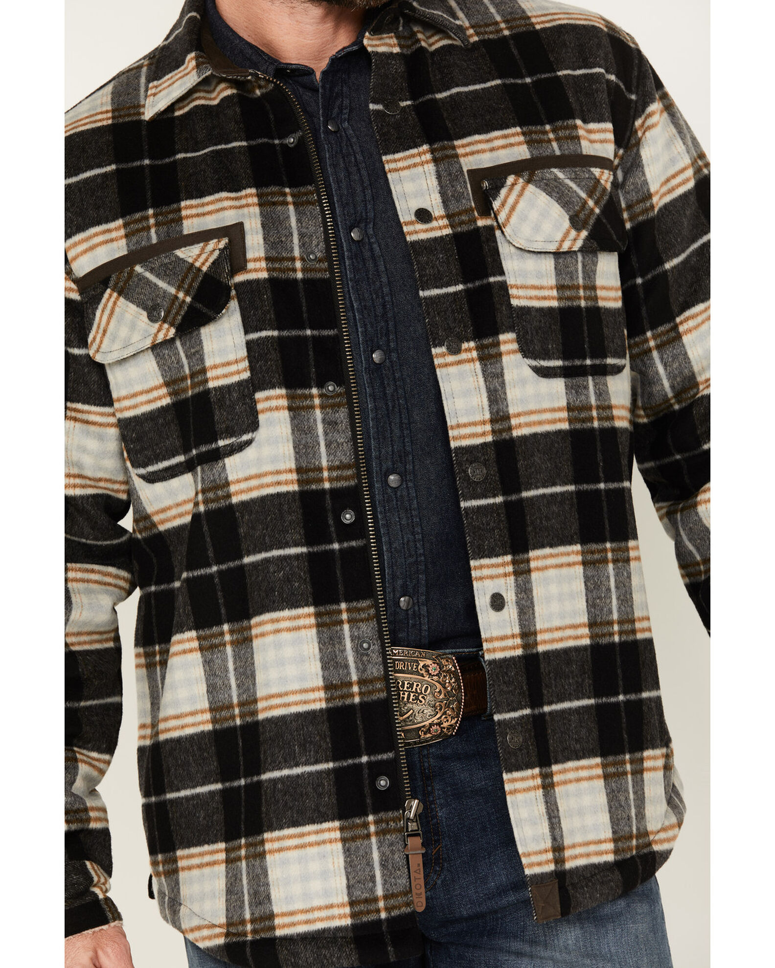 Dakota grizzly lined top flannel shirt