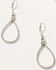 Image #1 - Lainey Wilson Women's Barbed Wire Embellished Earrings, Silver, hi-res