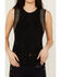 Image #3 - Idyllwind Women's Lillian Studded Fringe Faux Suede Tank Top, Black, hi-res
