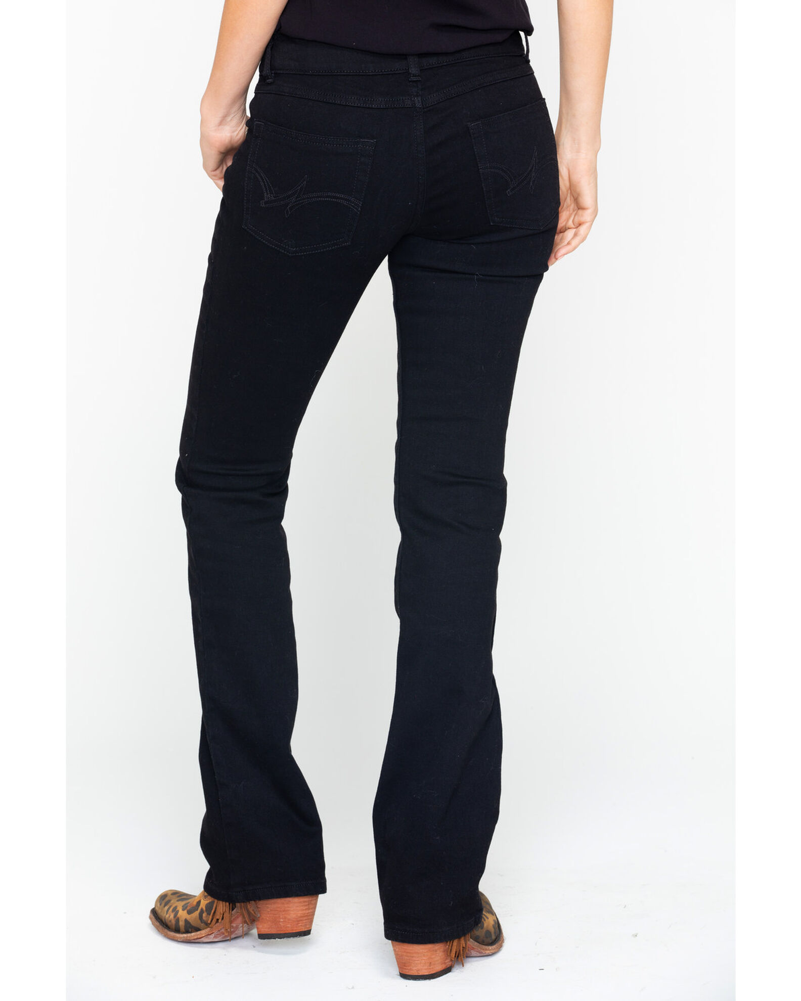 meaning Moral education image Wrangler Women's Black Mid-Rise Bootcut Jeans | Boot Barn