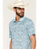 Image #2 - RANK 45&reg; Men's Southwestern Print Short Sleeve Button-Down Polo Shirt, Grey, hi-res