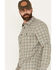 Image #2 - Brothers and Sons Men's Briscoe Everyday Plaid Print Long Sleeve Button Down Flannel Shirt, Steel, hi-res