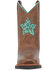 Image #4 - Dan Post Girls' Shoot For The Stars Western Boots - Square Toe, Brown, hi-res