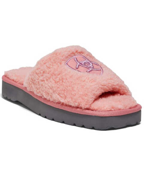 Image #1 - Ariat Women's Cozy Slide Slippers - Square Toe, Pink, hi-res
