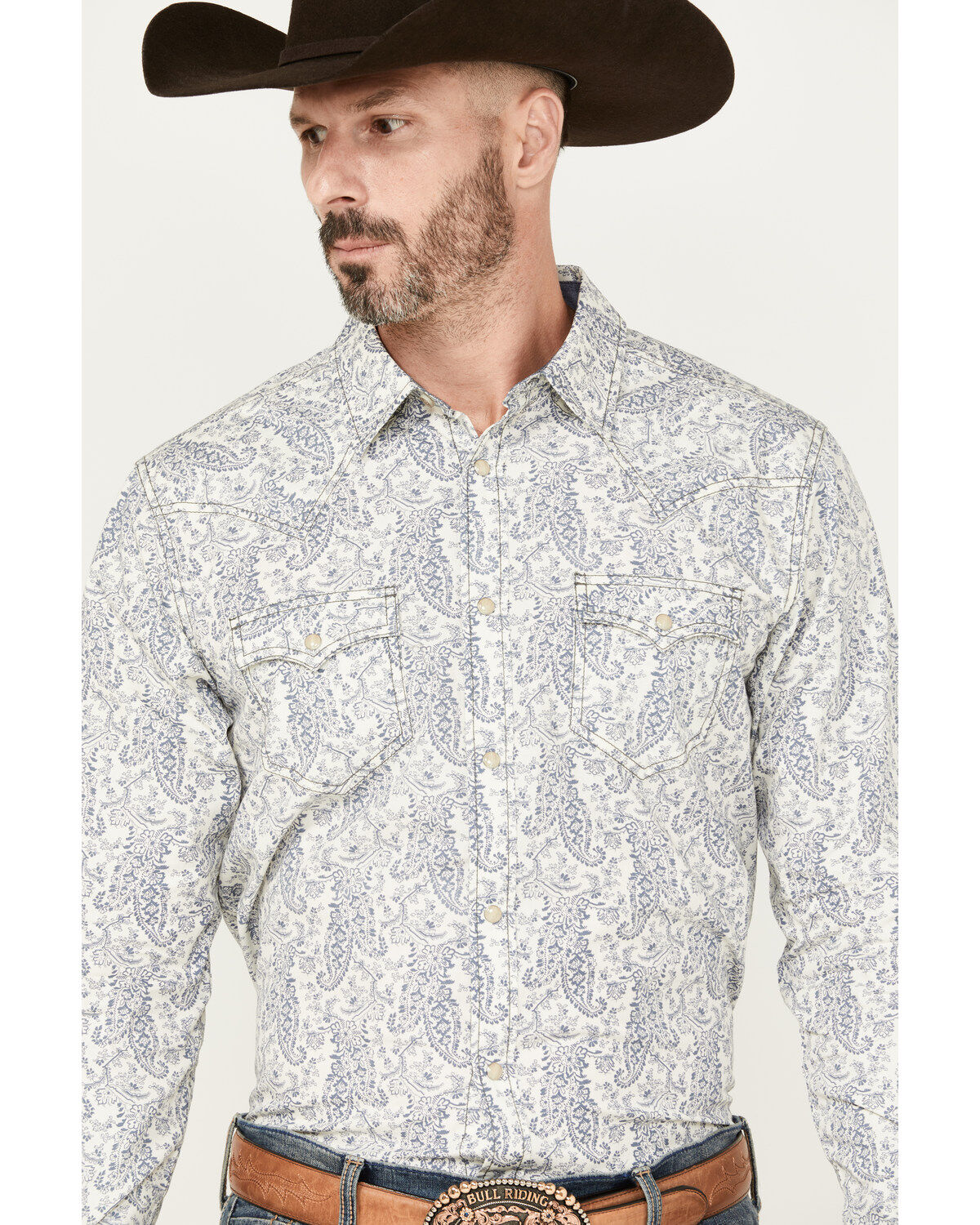 Product Name:  Cody James Men's Dagget Paisley Print Long Sleeve Snap Western Shirt - Tall