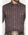 Image #3 - Rock & Roll Denim Men's Bootstitch Long Sleeve Snap Stretch Western Shirt, Burgundy, hi-res