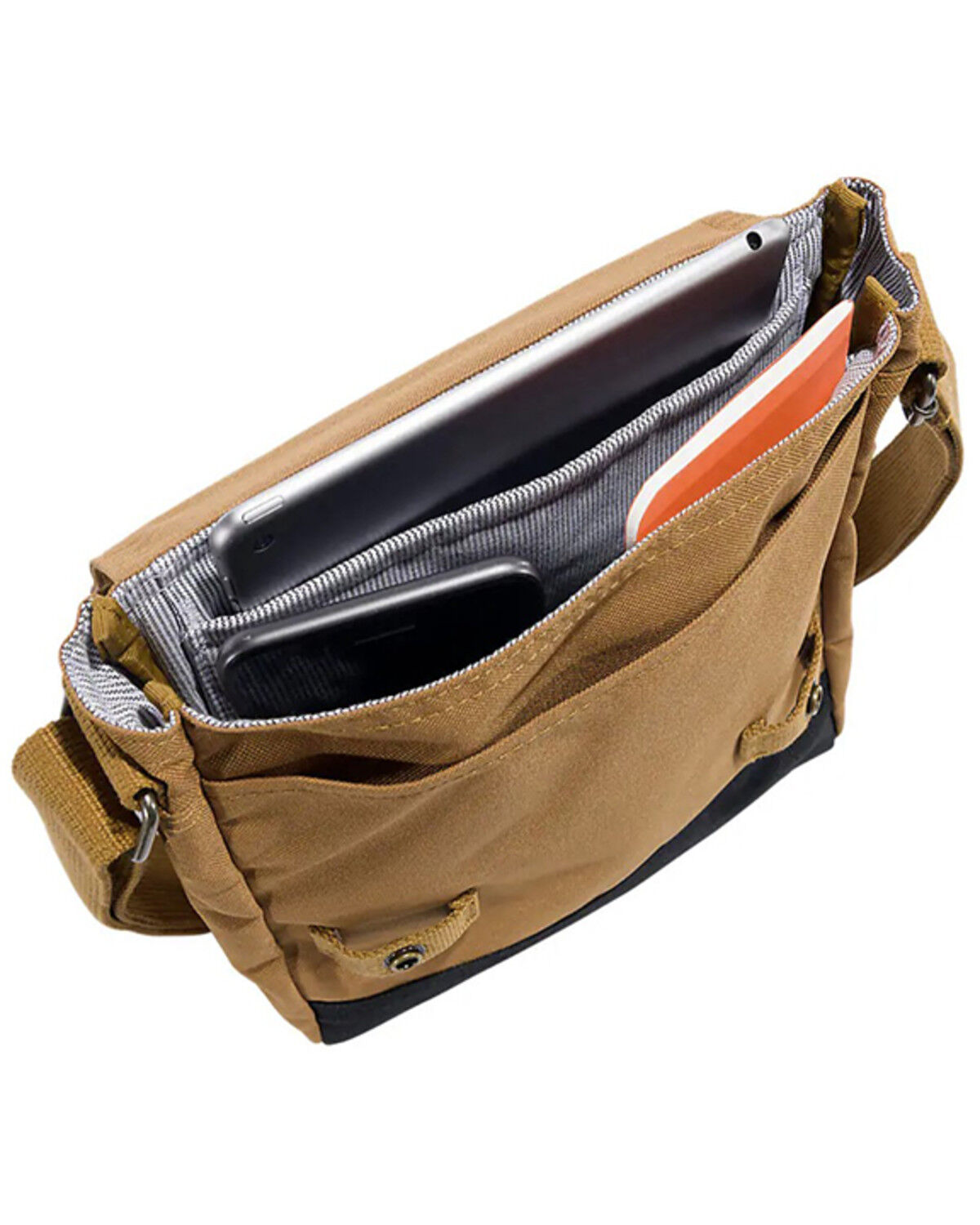 Image #4 - Carhartt Crossbody Snap Bag, Brown, hi-res