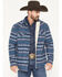 Image #1 - Cody James Men's Benton Sherpa Lined Southwestern Print Flannel Shirt Jacket, Blue, hi-res