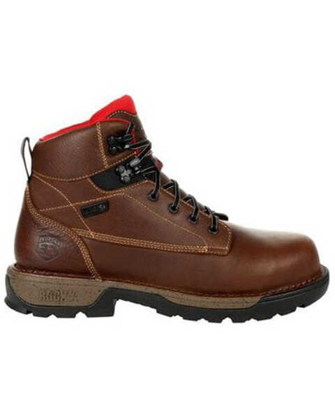 Image #2 - Rocky Men's Legacy 32 6" Waterproof Work Boots - Composite Toe, Brown, hi-res