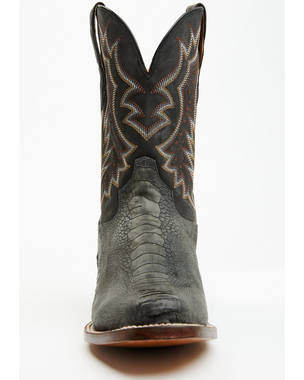 Image #4 - Dan Post Men's 11" Exotic Ostrich Leg Western Boots - Square Toe, Grey, hi-res