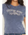 Image #3 - Youth in Revolt Women's Country Music Short Sleeve Graphic Baby Tee, Blue, hi-res