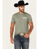 Image #1 - Kick Brass Men's For God and Country Short Sleeve Graphic T-Shirt, Heather Grey, hi-res