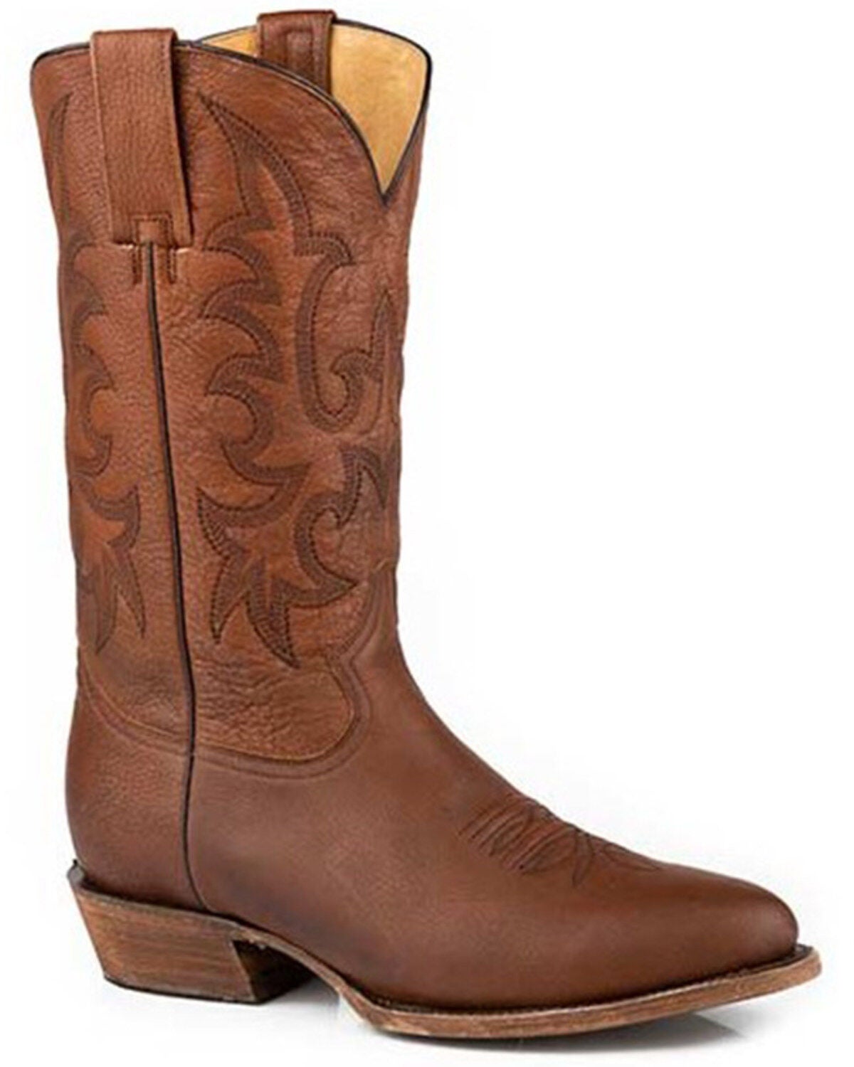 Stetson Men's Sharp Western Boots - Round Toe, Brown, hi-res
