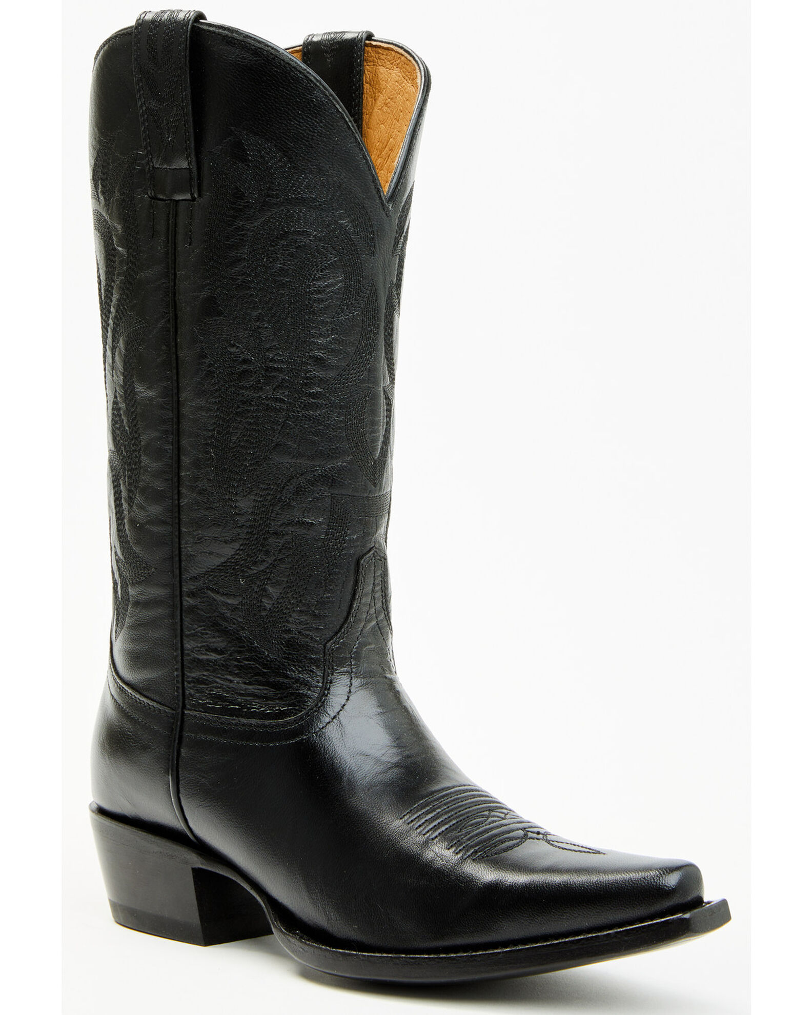 Black snip toe boots sales