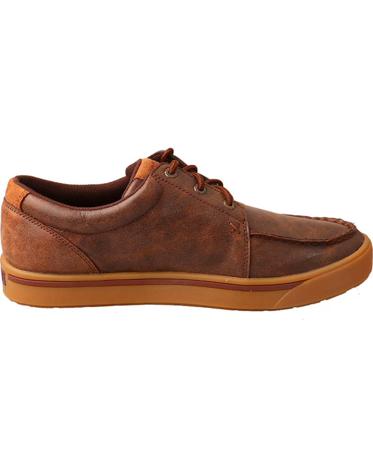 Image #2 - Twisted X Men's Hooey Leather Lace-Up Shoes - Moc Toe, , hi-res