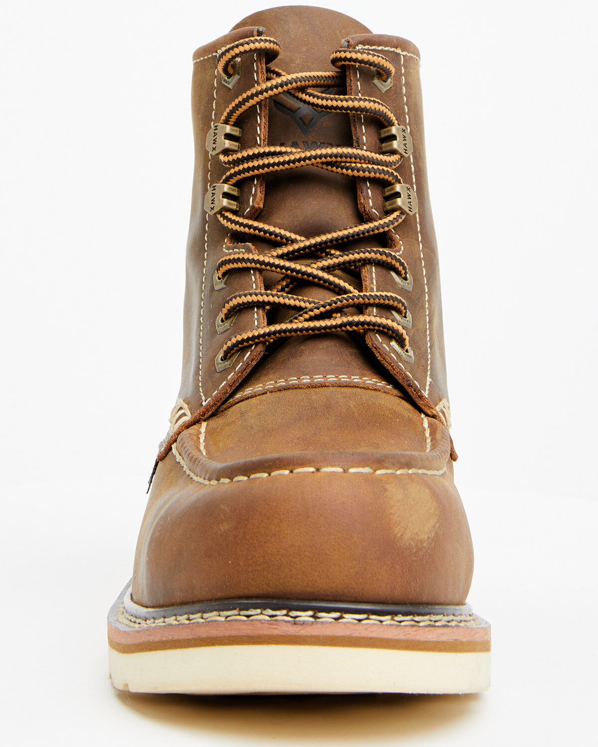 Image #4 - Hawx Men's 6" USA Wedge Redesigned Work Boots - Composite Toe, Dark Brown, hi-res