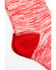 Shyanne Women's Melange Coolmax Crew Socks, Red, hi-res