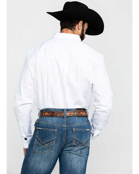 Image #2 - Cody James Core Men's White Solid Long Sleeve Western Shirt , , hi-res