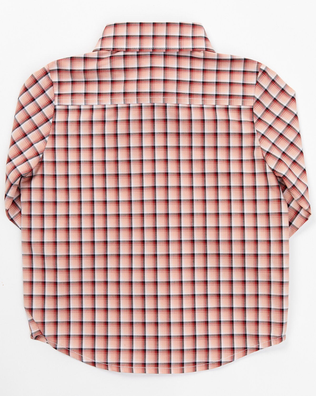 Image #3 - Cinch Infant Boys' Plaid Print Long Sleeve Button Down Shirt, Pink, hi-res