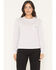 Image #1 - Carhartt Women's TENCEL™ Fiber Series Loose Fit Long Sleeve Crewneck Pocket T-Shirt, Lavender, hi-res