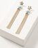 Image #1 - Lainey Wilson Women's Bell Bottom Star Chain Fringe Earrings, Silver, hi-res